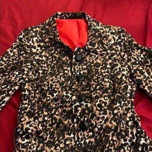Leopard trench coat